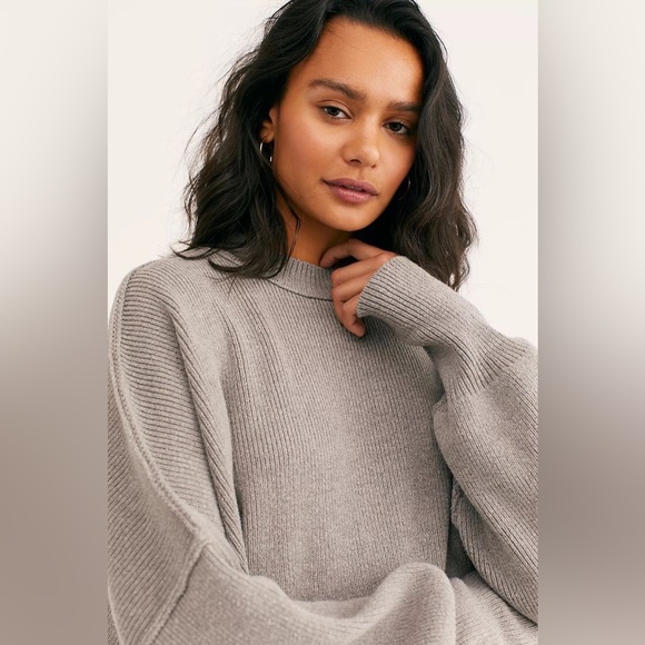 Free People Easy Street Ribbed Oversized Sweater Tunic - Picture 7 of 11